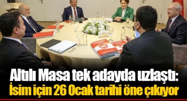 Altılı Masa tek adayda uzlaştı: İsim için 26 Ocak tarihi öne çıkıyor