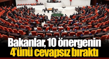 Bakanlar, 10 önergenin 4’ünü cevapsız bıraktı