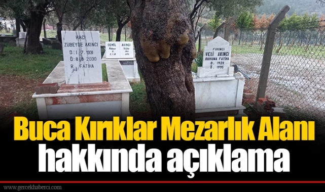 Buca Kırıklar Mezarlık Alanı hakkında açıklama