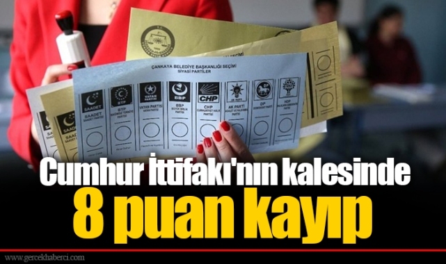 Cumhur İttifakı'nın kalesinde 8 puan kayıp