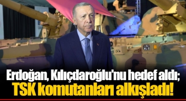 Erdoğan, Kılıçdaroğlu'nu hedef aldı; TSK komutanları alkışladı!
