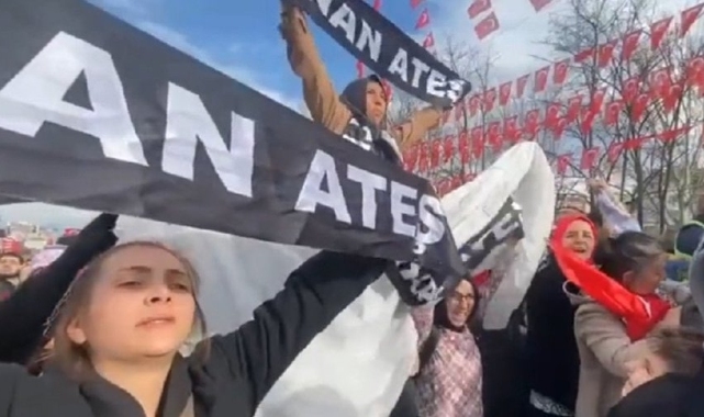Erdoğan mitinginde ‘Sinan Ateş için adalet’ diye haykıran kadınlara polis müdahale etti