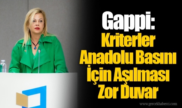 Gappi: Kriterler Anadolu Basını İçin Aşılması Zor Duvar