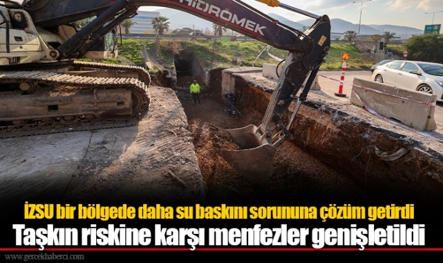 İZSU bir bölgede daha su baskını sorununa çözüm getirdi