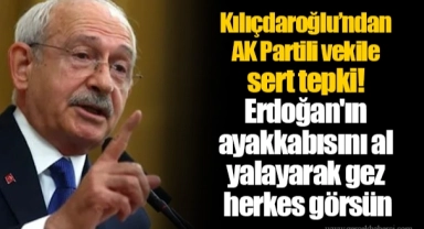 Kılıçdaroğlu’ndan AK Partili vekile sert tepki! Erdoğan'ın ayakkabısını al yalayarak gez herkes görsün