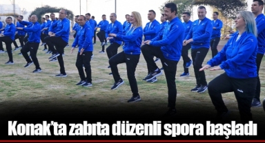 Konak’ta zabıta düzenli spora başladı