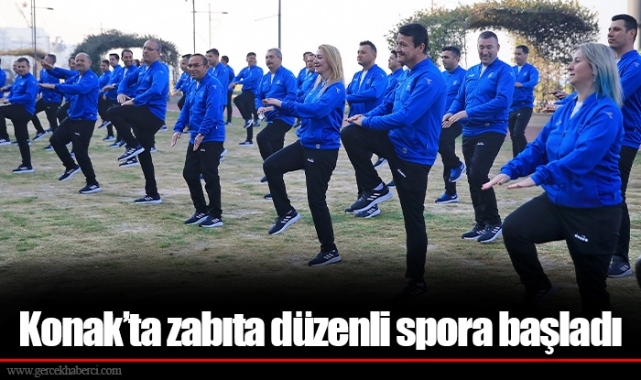 Konak’ta zabıta düzenli spora başladı