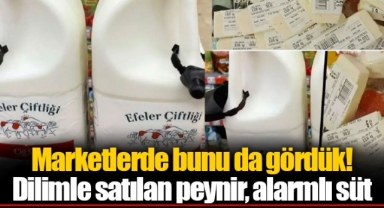 Marketlerde bunu da gördük! Dilimle satılan peynir, alarmlı süt