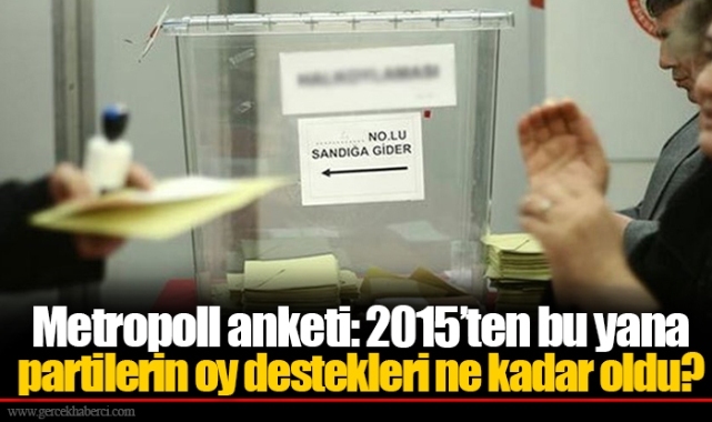 Metropoll anketi: 2015’ten bu yana partilerin oy destekleri ne kadar oldu?
