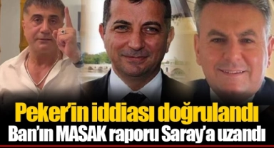 Peker’in iddiası doğrulandı Ban’ın MASAK raporu Saray’a uzandı