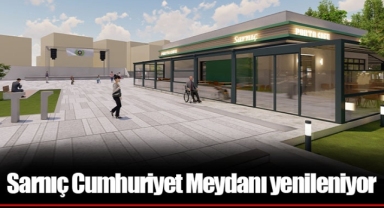 Sarnıç Cumhuriyet Meydanı yenileniyor
