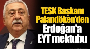 TESK Başkanı Palandöken'den Erdoğan'a EYT mektubu