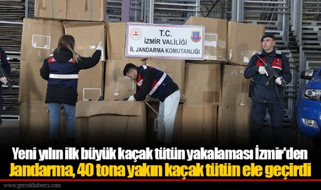 Yeni yılın ilk büyük kaçak tütün yakalaması İzmir'den