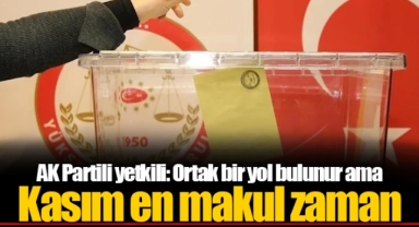 AK Partili yetkili: Ortak bir yol bulunur ama Kasım en makul zaman