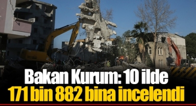 Bakan Kurum: 10 ilde 171 bin 882 bina incelendi