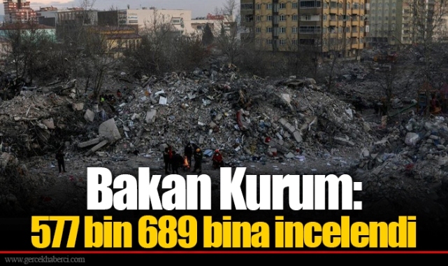 Bakan Kurum: 577 bin 689 bina incelendi