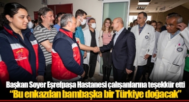 Başkan Soyer Eşrefpaşa Hastanesi çalışanlarına teşekkür etti