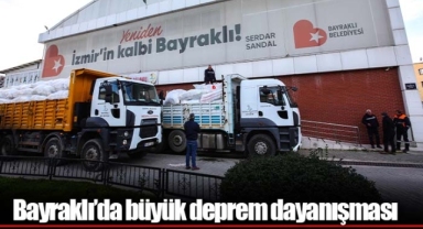 Bayraklı’da büyük deprem dayanışması