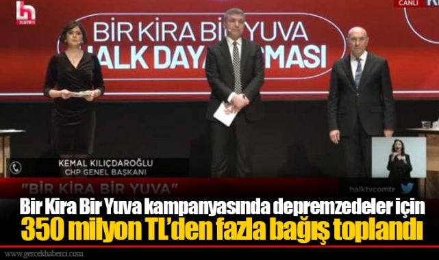 Bir Kira Bir Yuva kampanyasında depremzedeler için 350 milyon TL’den fazla bağış toplandı