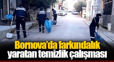 Bornova’da farkındalık yaratan temizlik çalışması