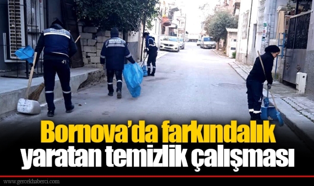 Bornova’da farkındalık yaratan temizlik çalışması