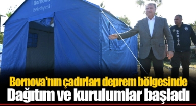 Bornova'nın çadırları deprem bölgesinde