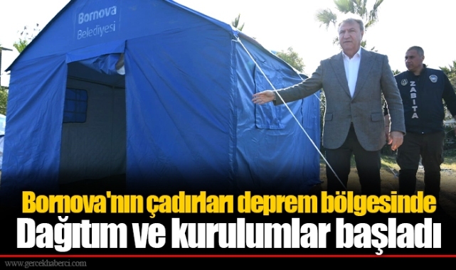 Bornova'nın çadırları deprem bölgesinde