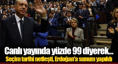 Canlı yayında yüzde 99 diyerek... Seçim tarihi netleşti, Erdoğan'a sunum yapıldı