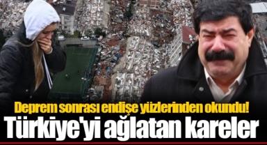 Deprem sonrası endişe yüzlerinden okundu! Türkiye'yi ağlatan kareler