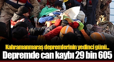 Depremde can kaybı 29 bin 605