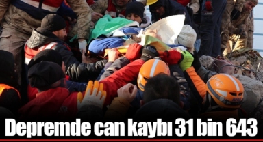Depremde can kaybı 31 bin 643