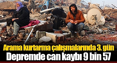 Depremde can kaybı 9 bin 57