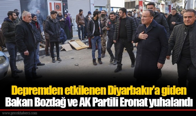 Depremden etkilenen Diyarbakır'a giden Bakan Bozdağ ve AK Partili Eronat yuhalandı