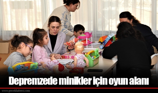 Depremzede minikler için oyun alanı