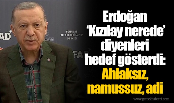 Erdoğan 'Kızılay nerede' diyenleri hedef gösterdi: Ahlaksız, namussuz, adi