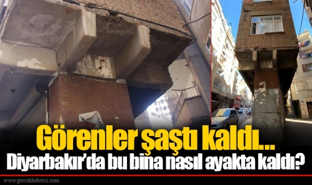 Görenler şaştı kaldı... Diyarbakır’da bu bina nasıl ayakta kaldı?