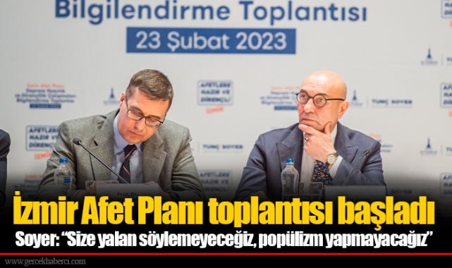 İzmir Afet Planı toplantısı başladı