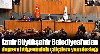 İzmir Büyükşehir Belediyesi'nden deprem bölgesindeki çiftçilere yem desteği