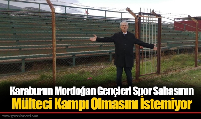 Karaburun Mordoğan Gençleri Spor Sahasının Mülteci Kampı Olmasını İstemiyor