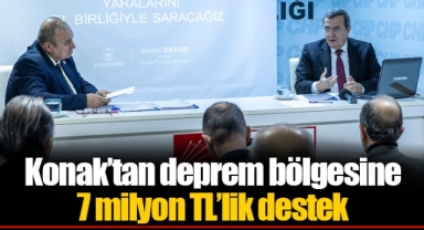 Konak’tan deprem bölgesine 7 milyon TL’lik destek