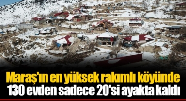 Maraş'ın en yüksek rakımlı köyünde 130 evden sadece 20'si ayakta kaldı