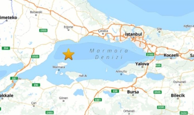 Marmara Denizi'nde 3.5 büyüklüğünde deprem
