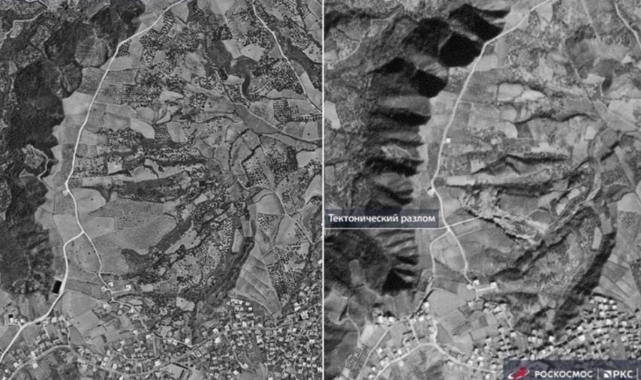 Rus Uzay Ajansı, depremin etkisini uydudan görüntüledi