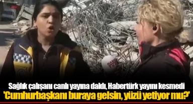 Sağlık çalışanı canlı yayına daldı, Habertürk yayını kesmedi  'Cumhurbaşkanı buraya gelsin, yüzü yetiyor mu?'