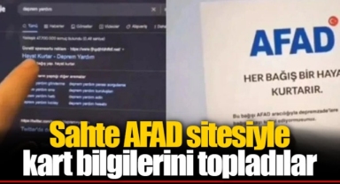 Sahte AFAD sitesiyle kart bilgilerini topladılar