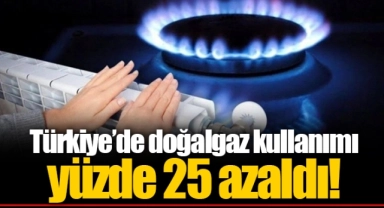 Türkiye’de doğalgaz kullanımı yüzde 25 azaldı!
