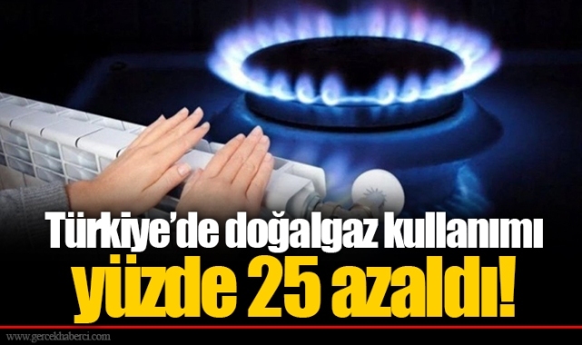Türkiye’de doğalgaz kullanımı yüzde 25 azaldı!