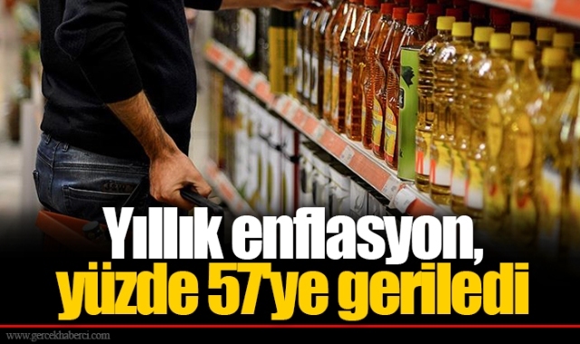 Yıllık enflasyon, yüzde 57&#039;ye geriledi