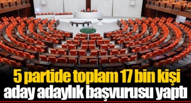 5 partide toplam 17 bin kişi aday adaylık başvurusu yaptı