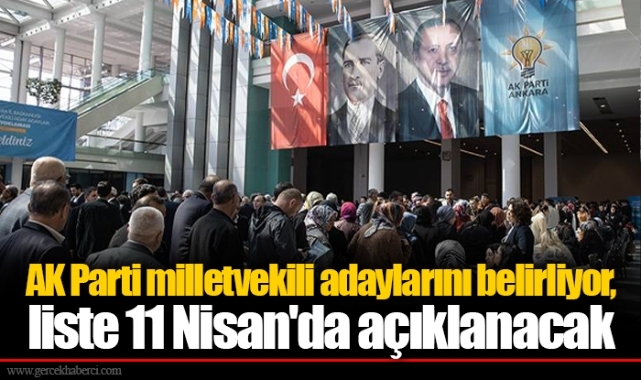 AK Parti milletvekili adaylarını belirliyor, liste 11 Nisan'da açıklanacak